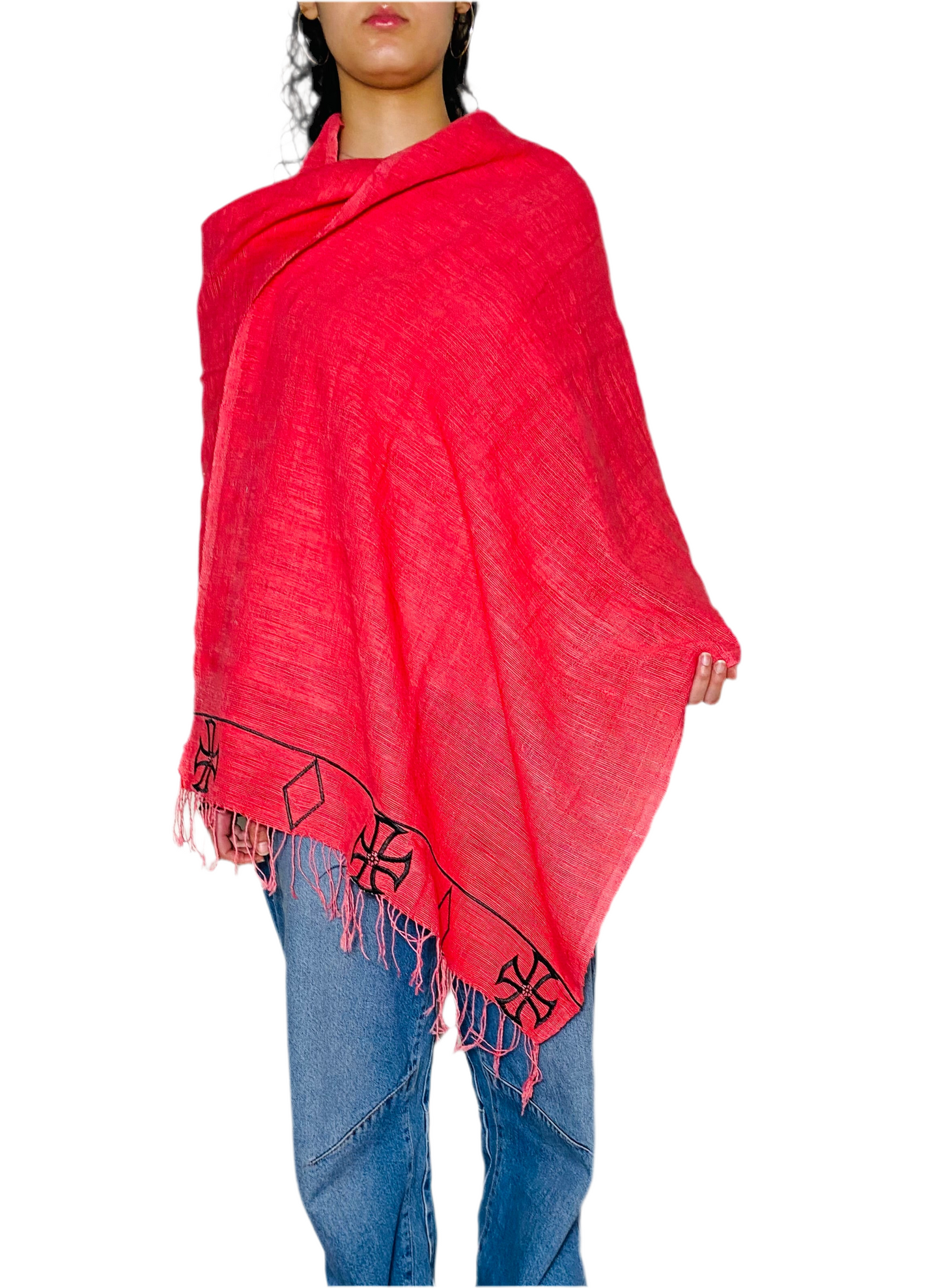 Hand woven 100% cotton Habesha wrap shawl.