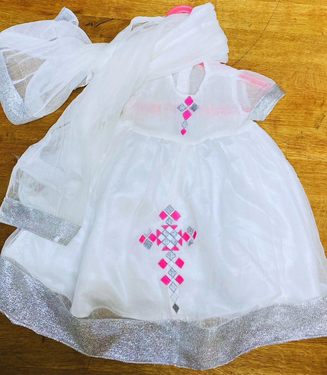 Ethiopian traditional girls christening outfit