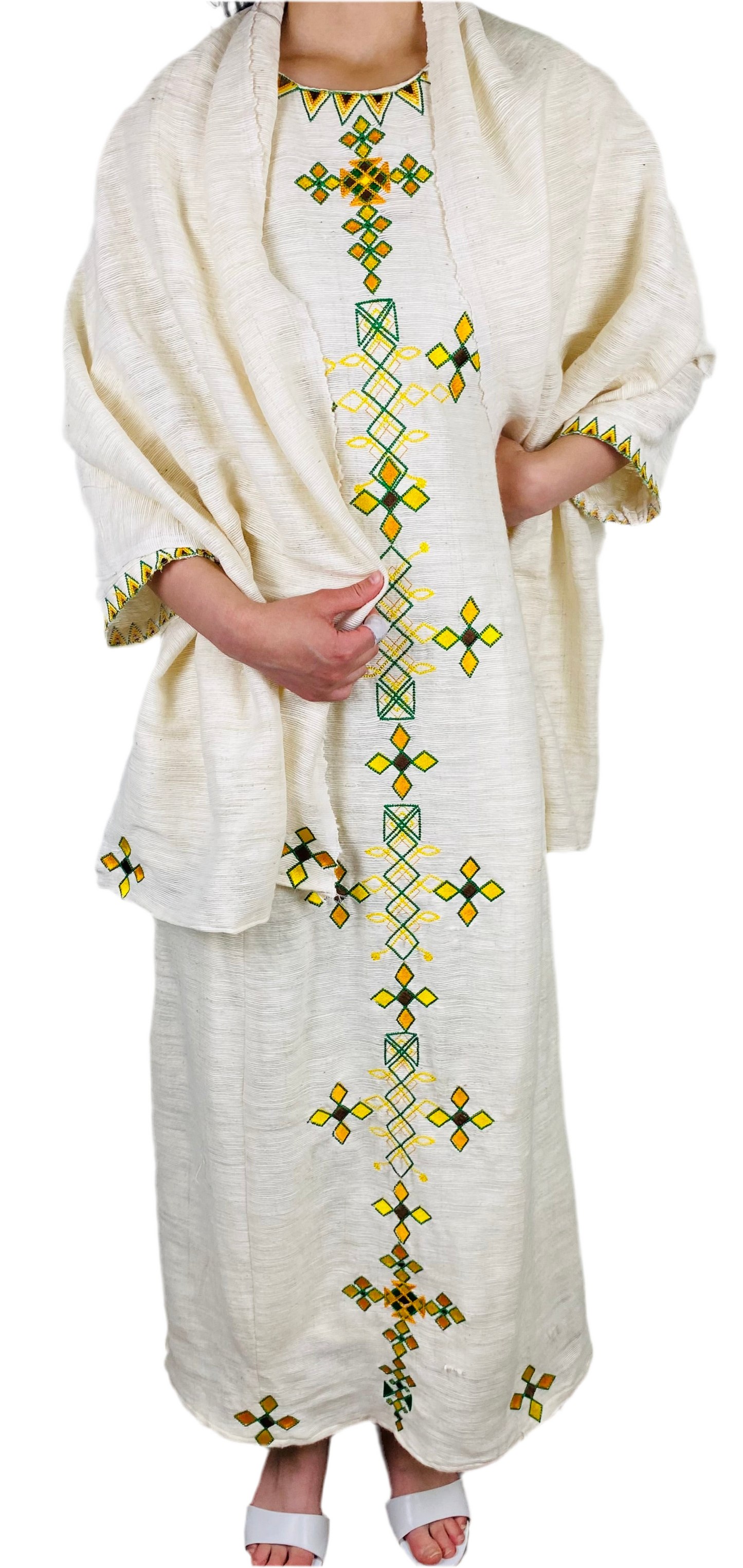 Fetel Habesha Kemis Cross (ሀበሻ ቀሚስ ፈትል) Handmade