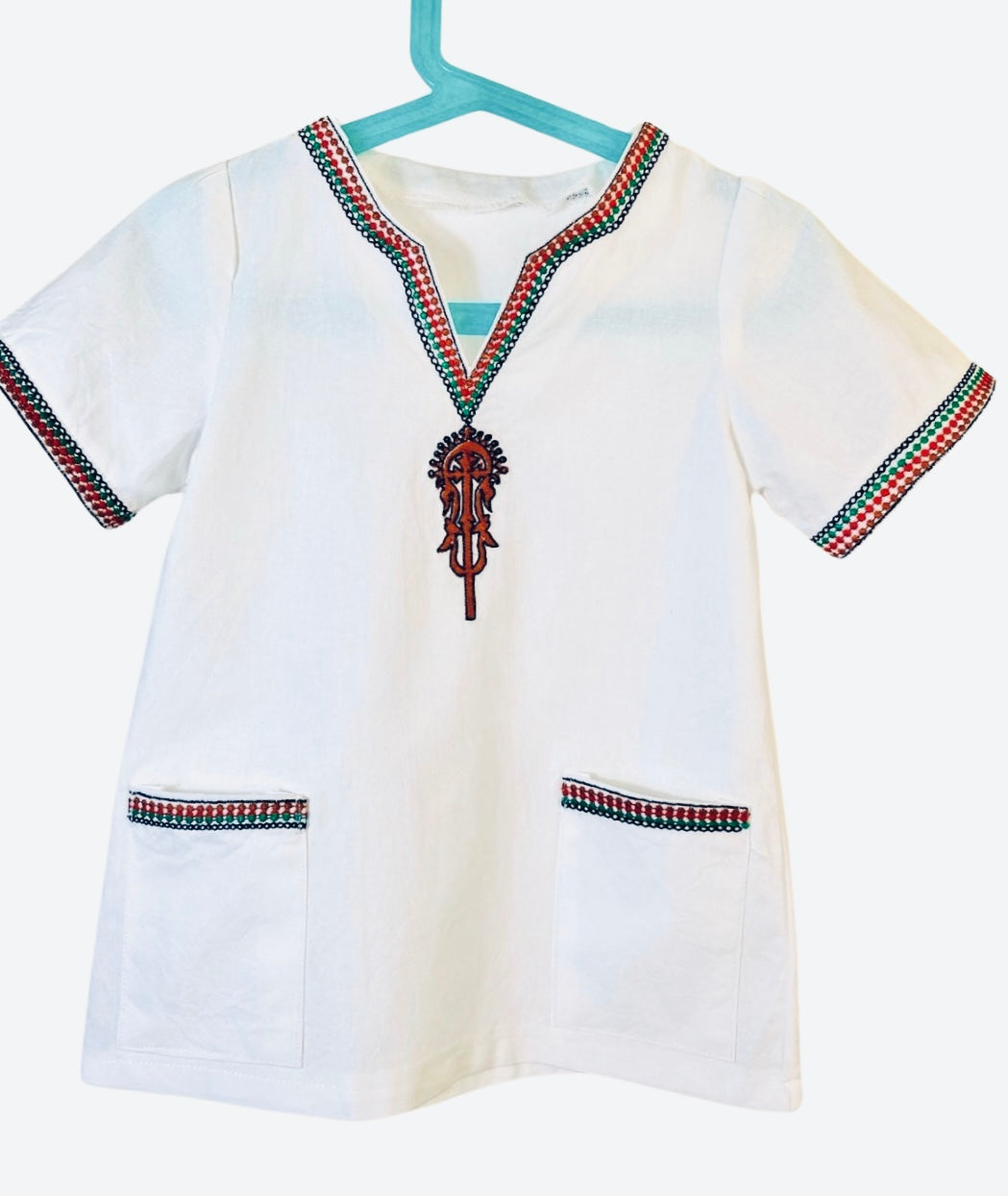 Boy’s handmade Tunic Shirt embroidered ( የተጠለፈ ሸሚዝ)