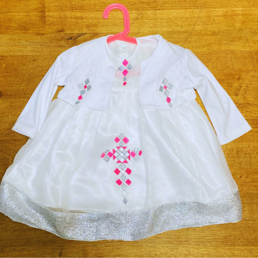 Ethiopian traditional girls christening outfit