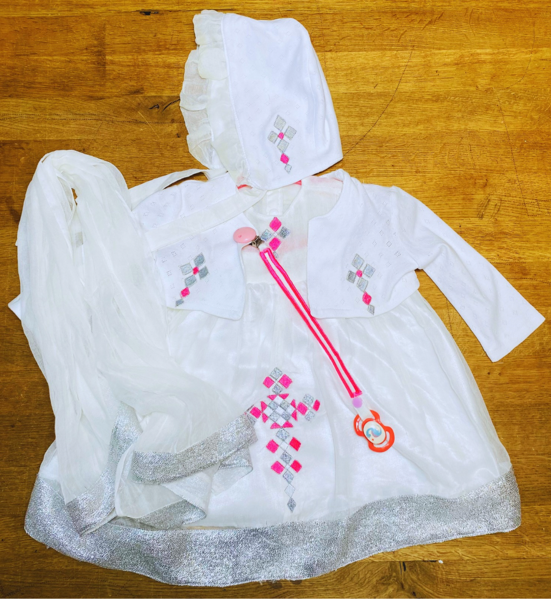 Ethiopian traditional girls christening outfit