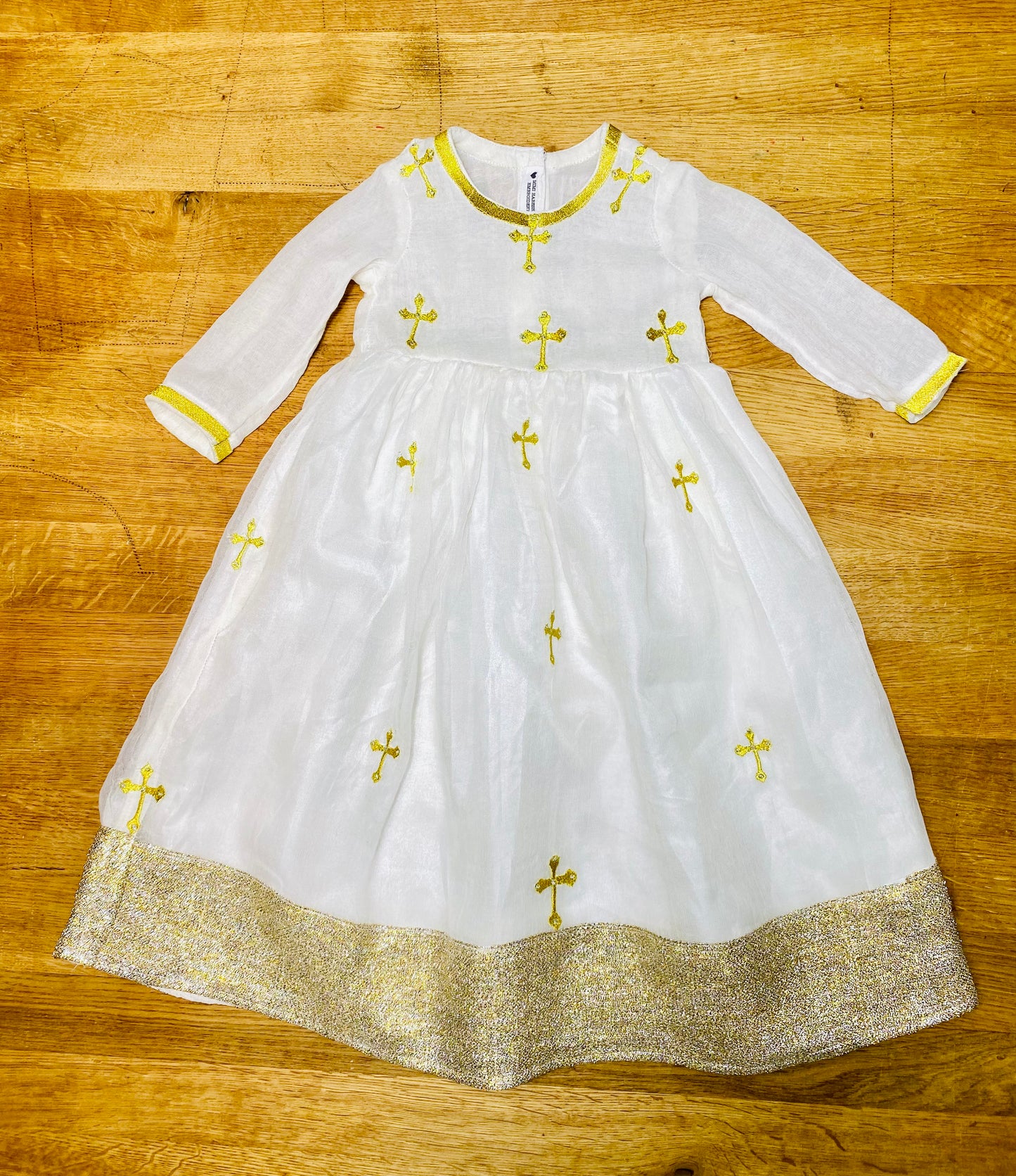 Girls dress with scarf (ነጠላ) Habesha Kemis (ሀበሻ ቀሚስ)
