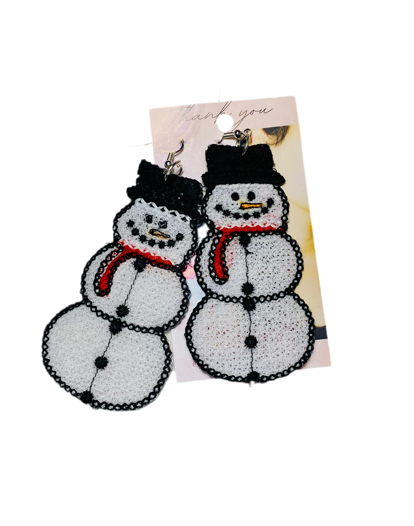 Embroidered Christmas earring