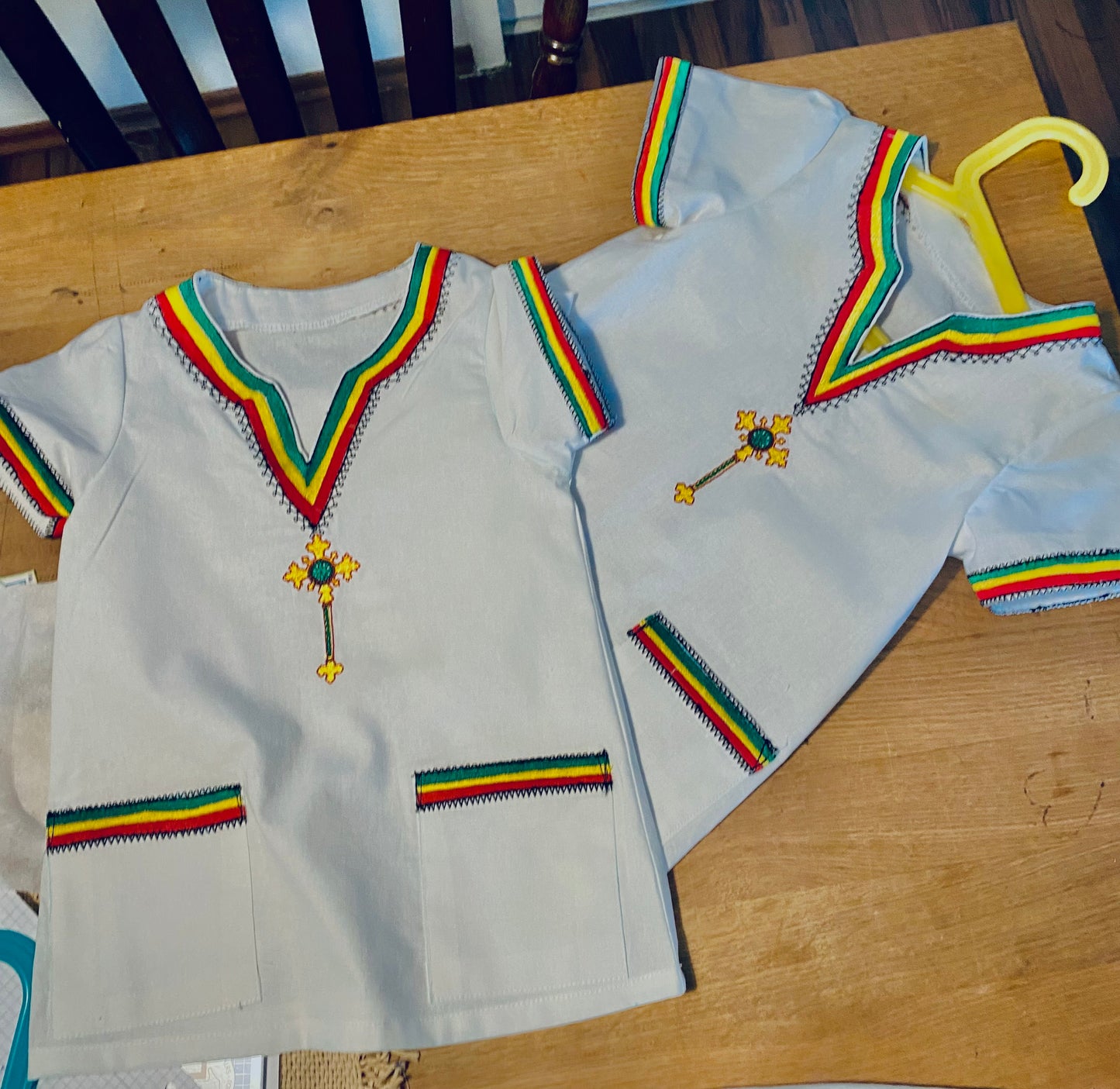 handmade Tunic Shirt embroidered ( የተጠለፈ ሸሚዝ)