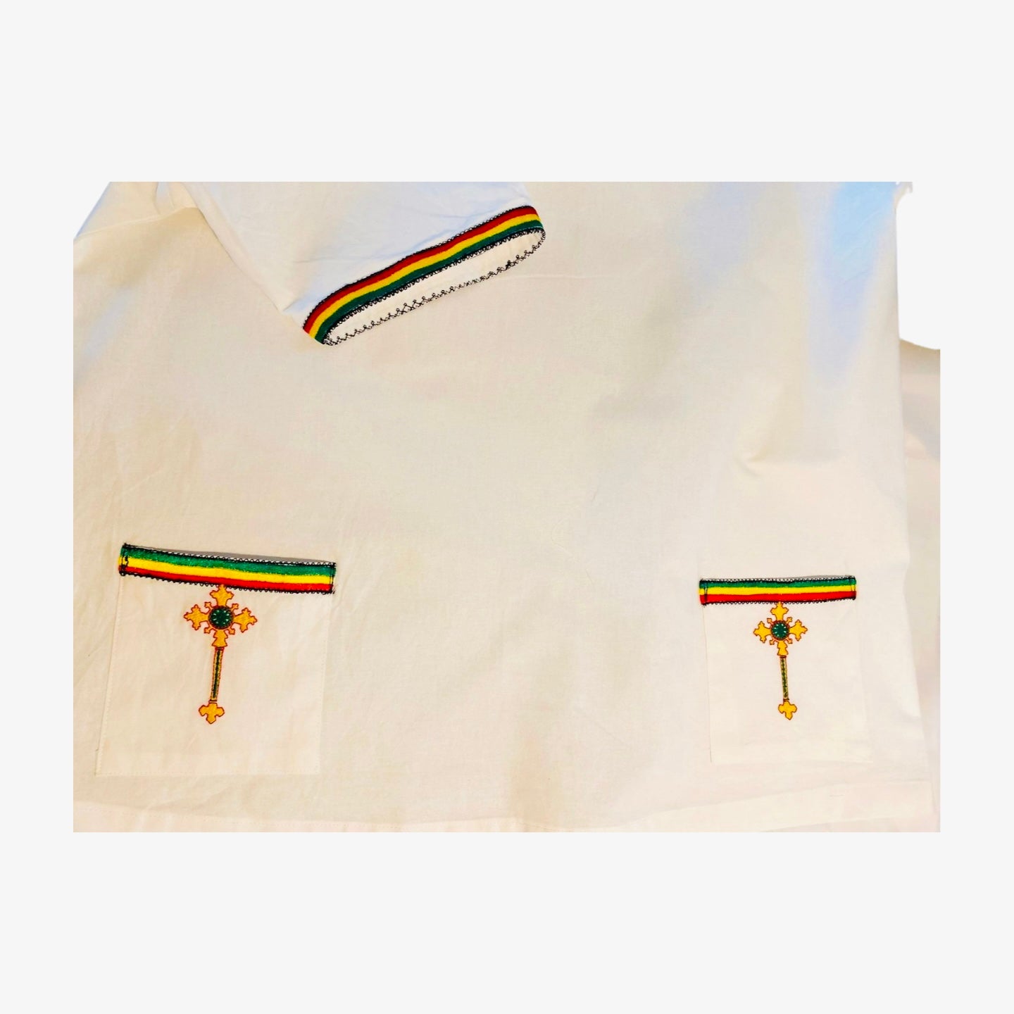 Men’s handmade Tunic Shirt embroidered (የተጠለፈ ሸሚዝ)