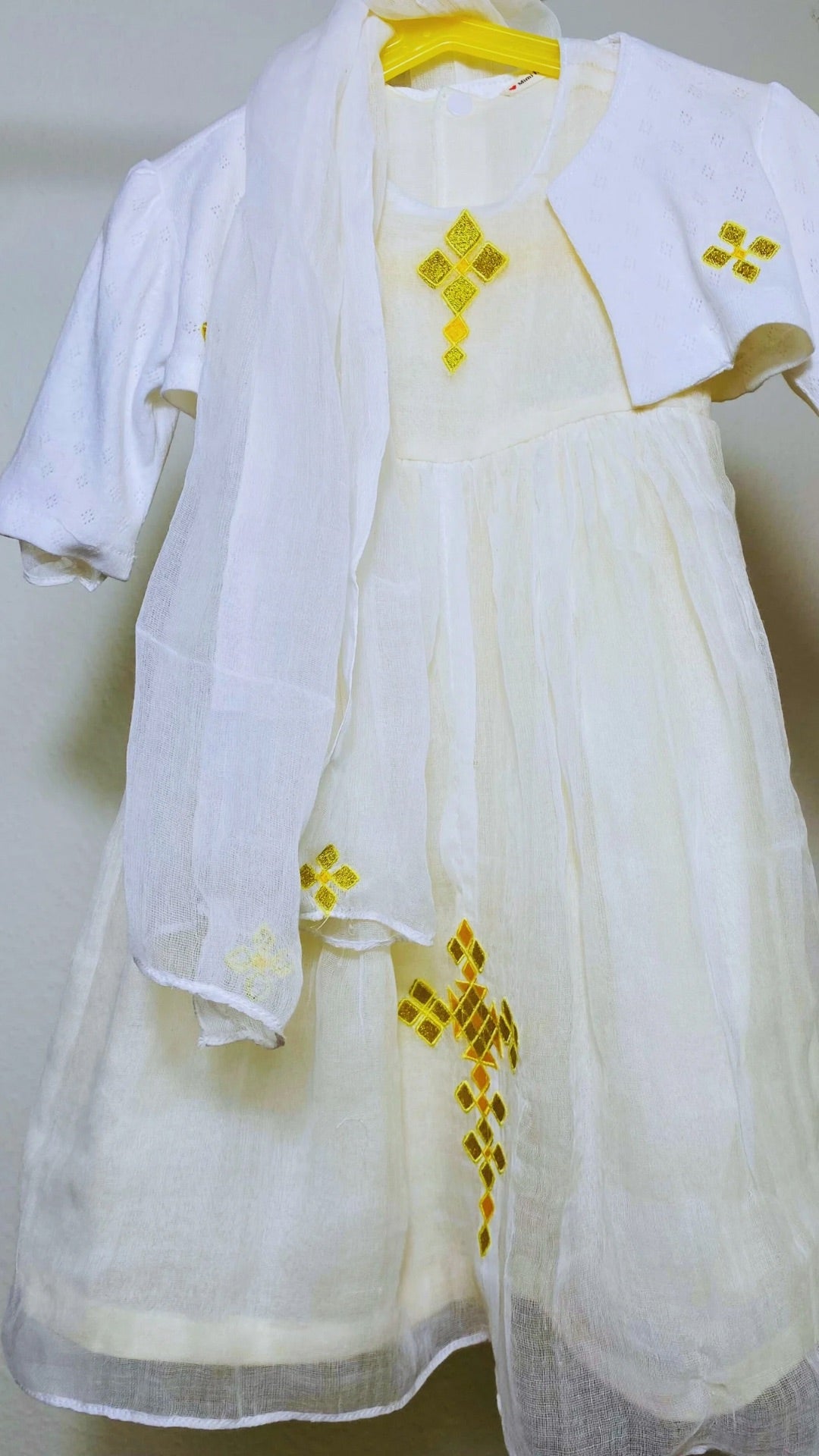Ethiopian traditional girls christening outfit