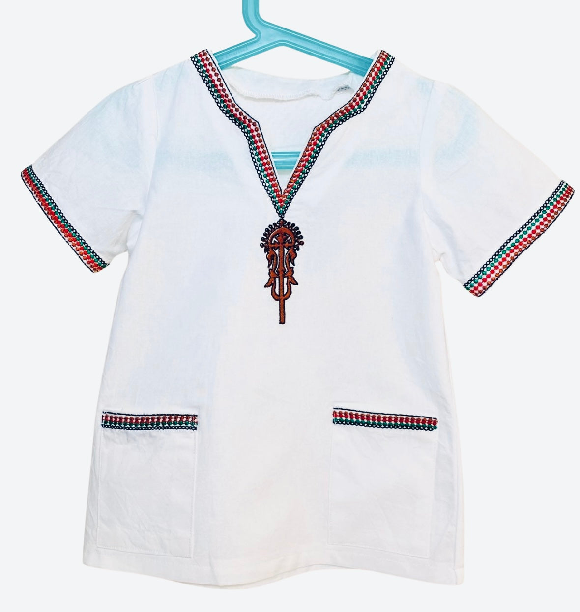 Boy’s handmade Tunic Shirt embroidered ( የተጠለፈ ሸሚዝ)
