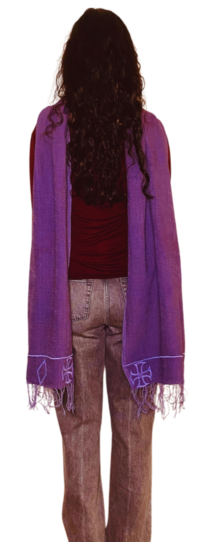 Hand woven 100% cotton Habesha wrap shawl.