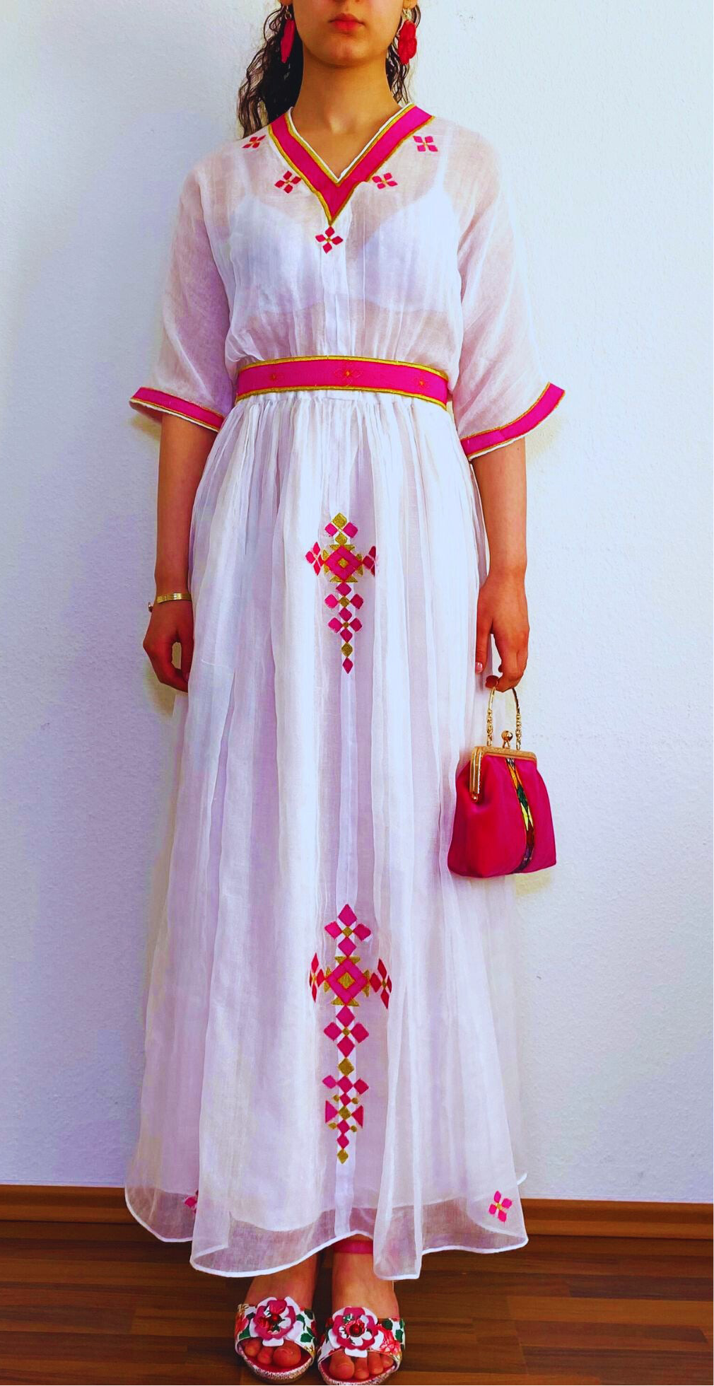 Habesha Kemis(ሀበሻ ቀሚስ) መነን Handmade