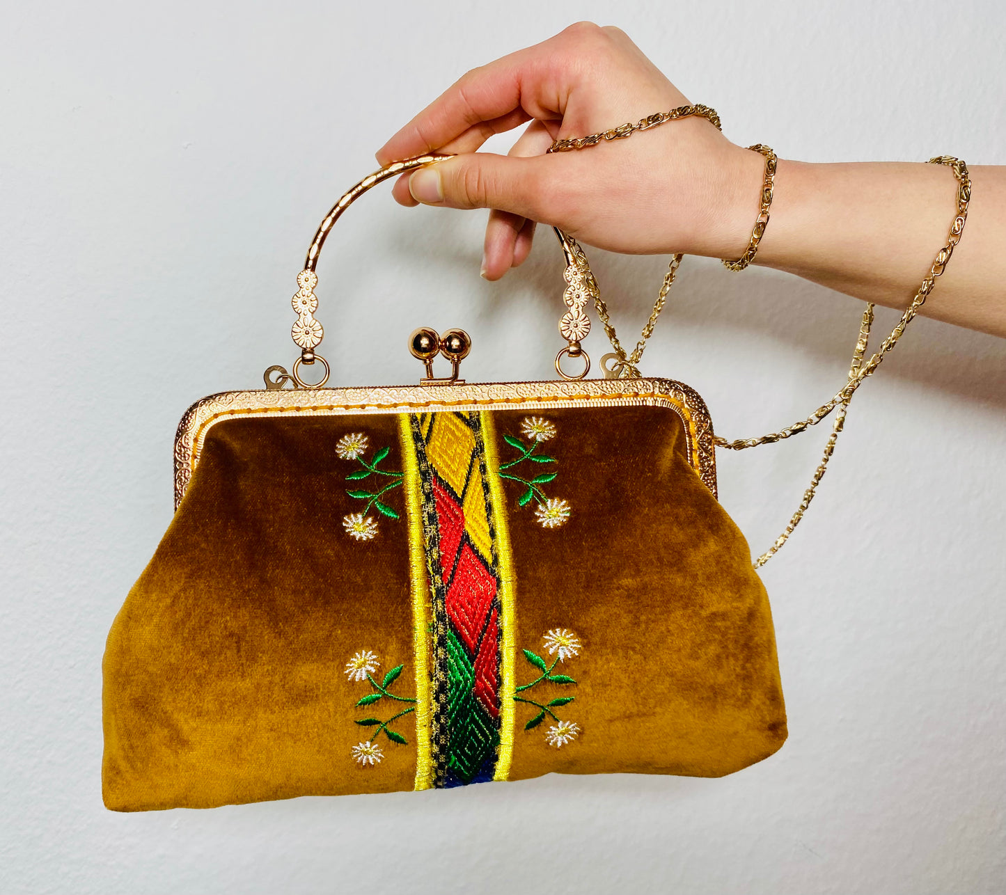 Clutch Bag gold brown