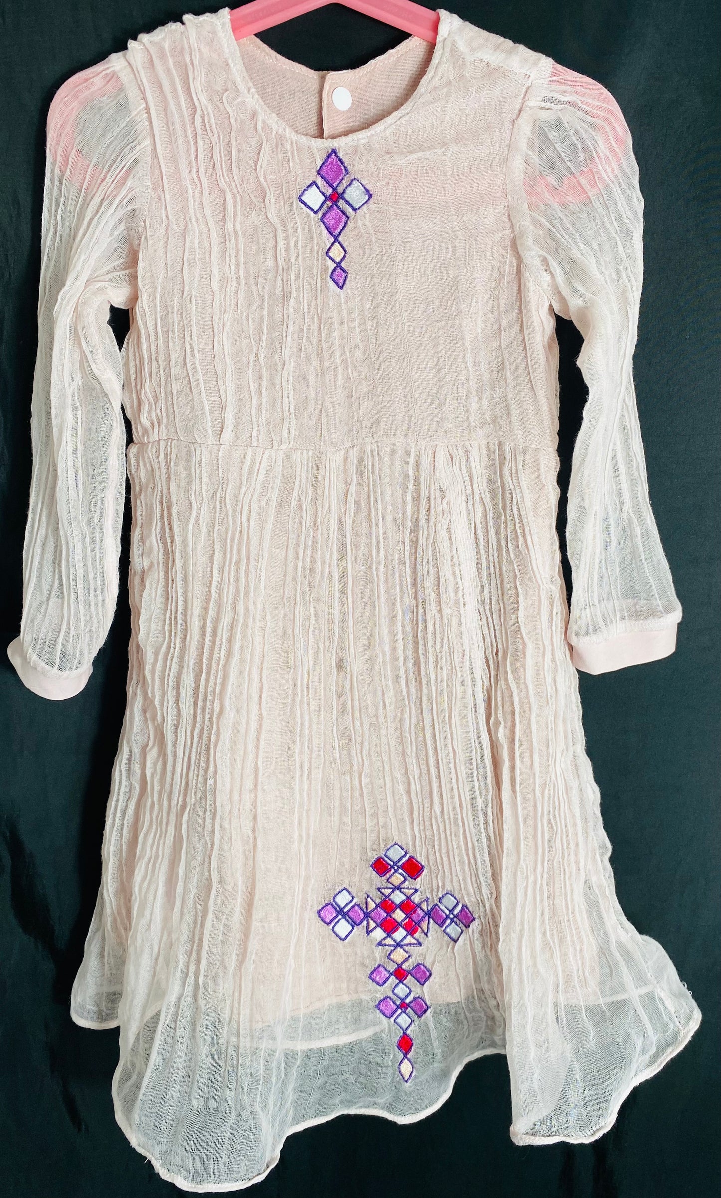 Habesha Kemis vintage pink (Girl's Dress)