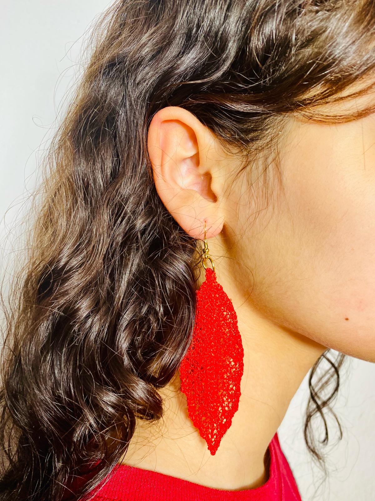 Handmade Earring Leaf đ