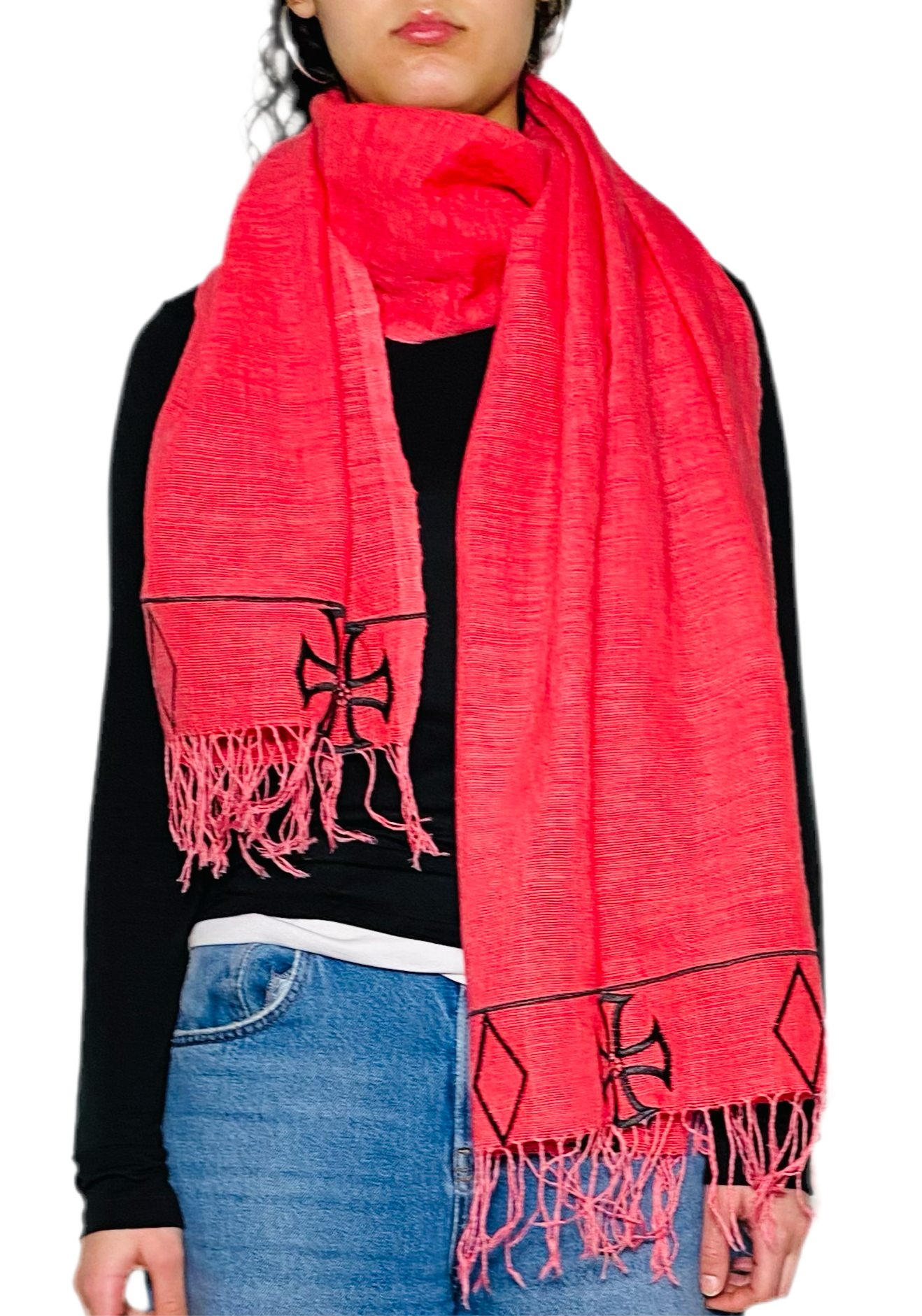 Hand woven 100% cotton Habesha wrap shawl.