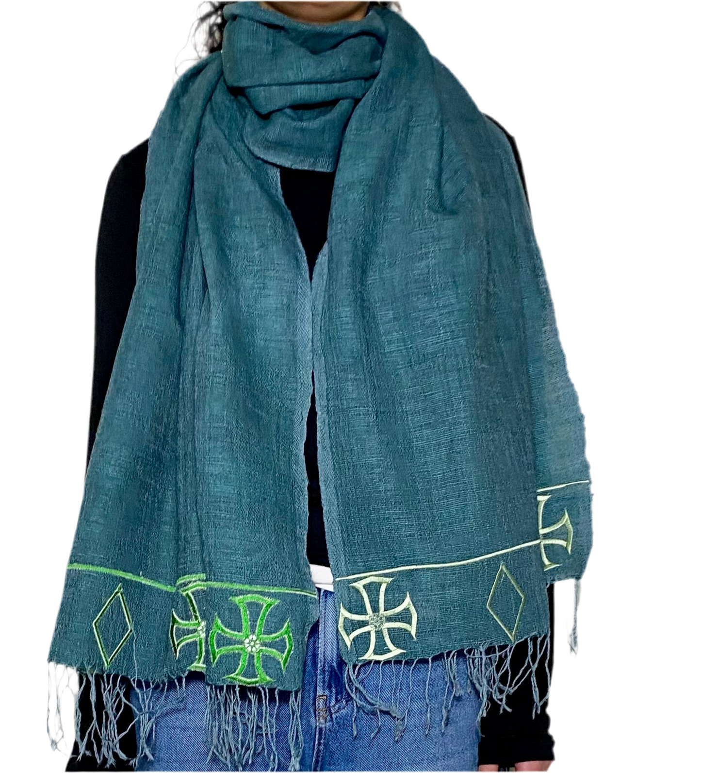 Hand woven 100% cotton Habesha wrap shawl.