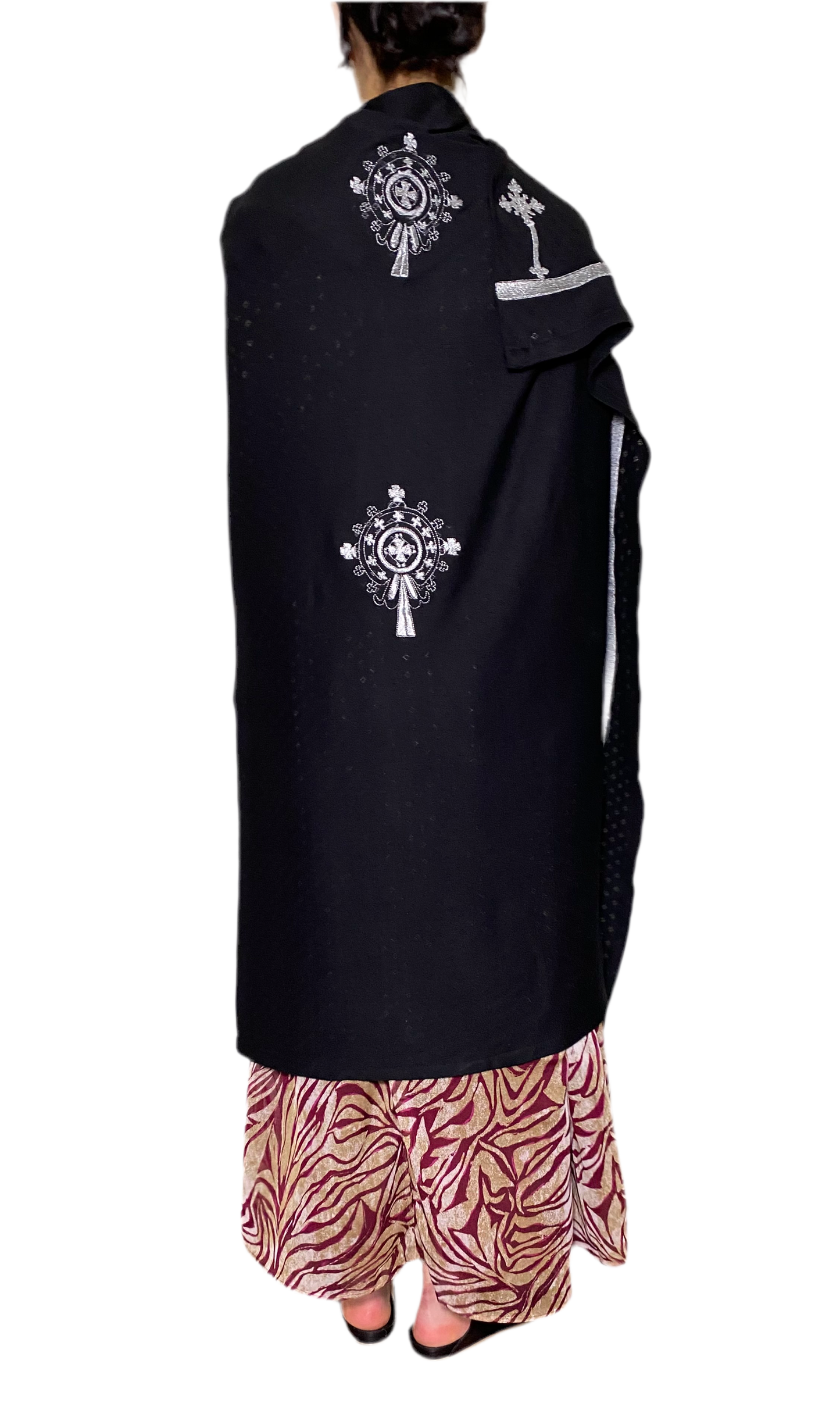 Knitted oversized Scarf black