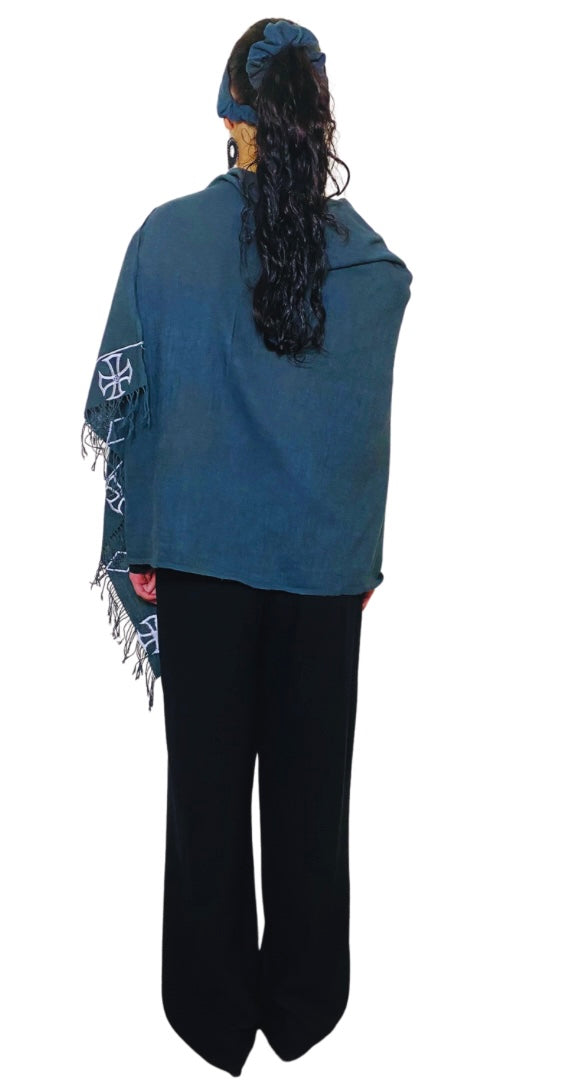 Hand woven 100% cotton Habesha wrap shawl.
