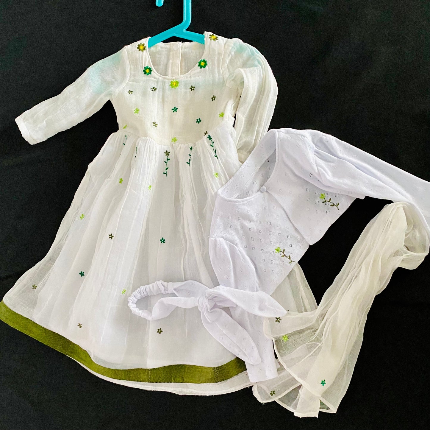 Girlls dress with Bolero Cardigan (Habesha Kemis)