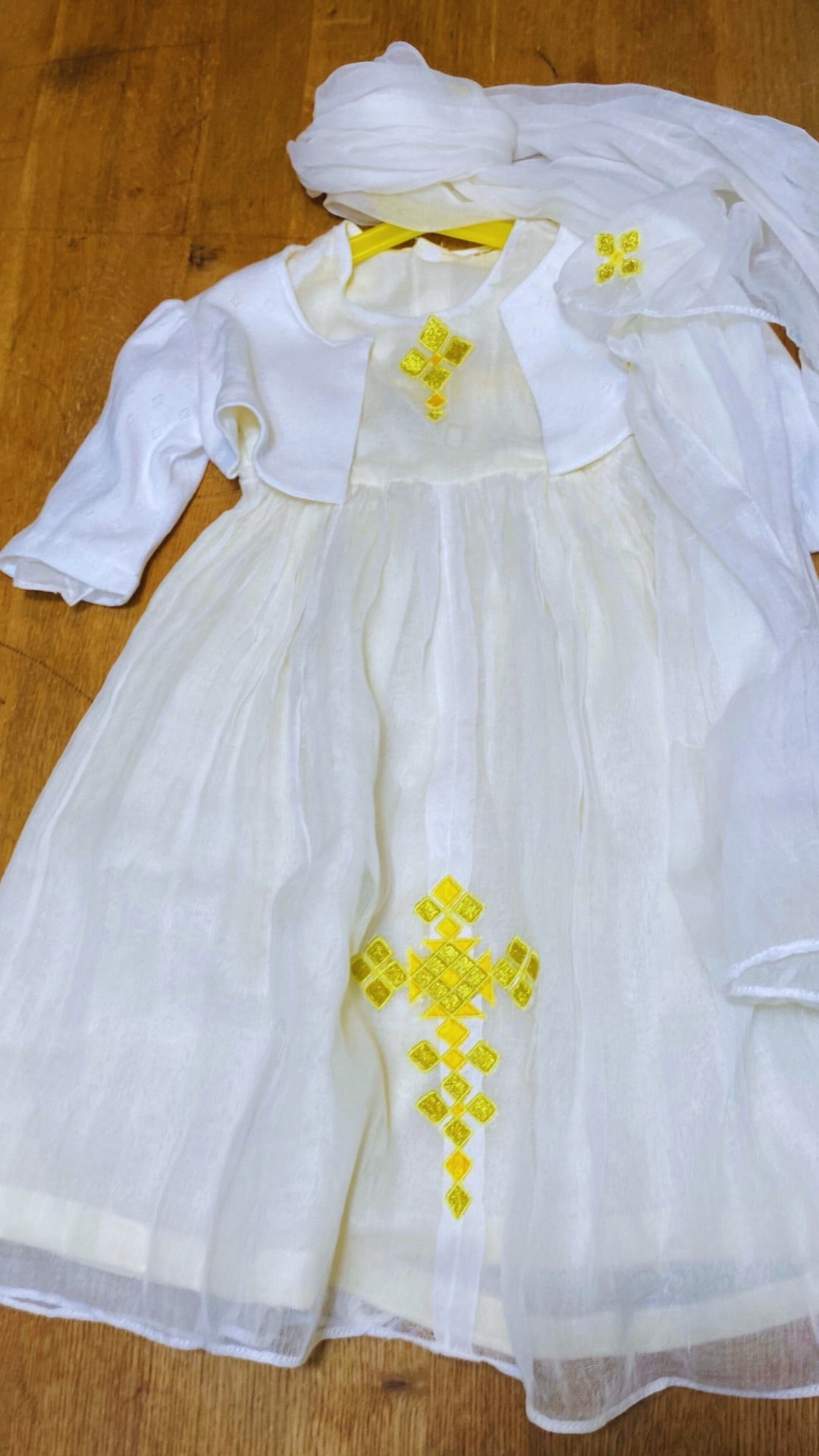 Ethiopian traditional girls christening outfit