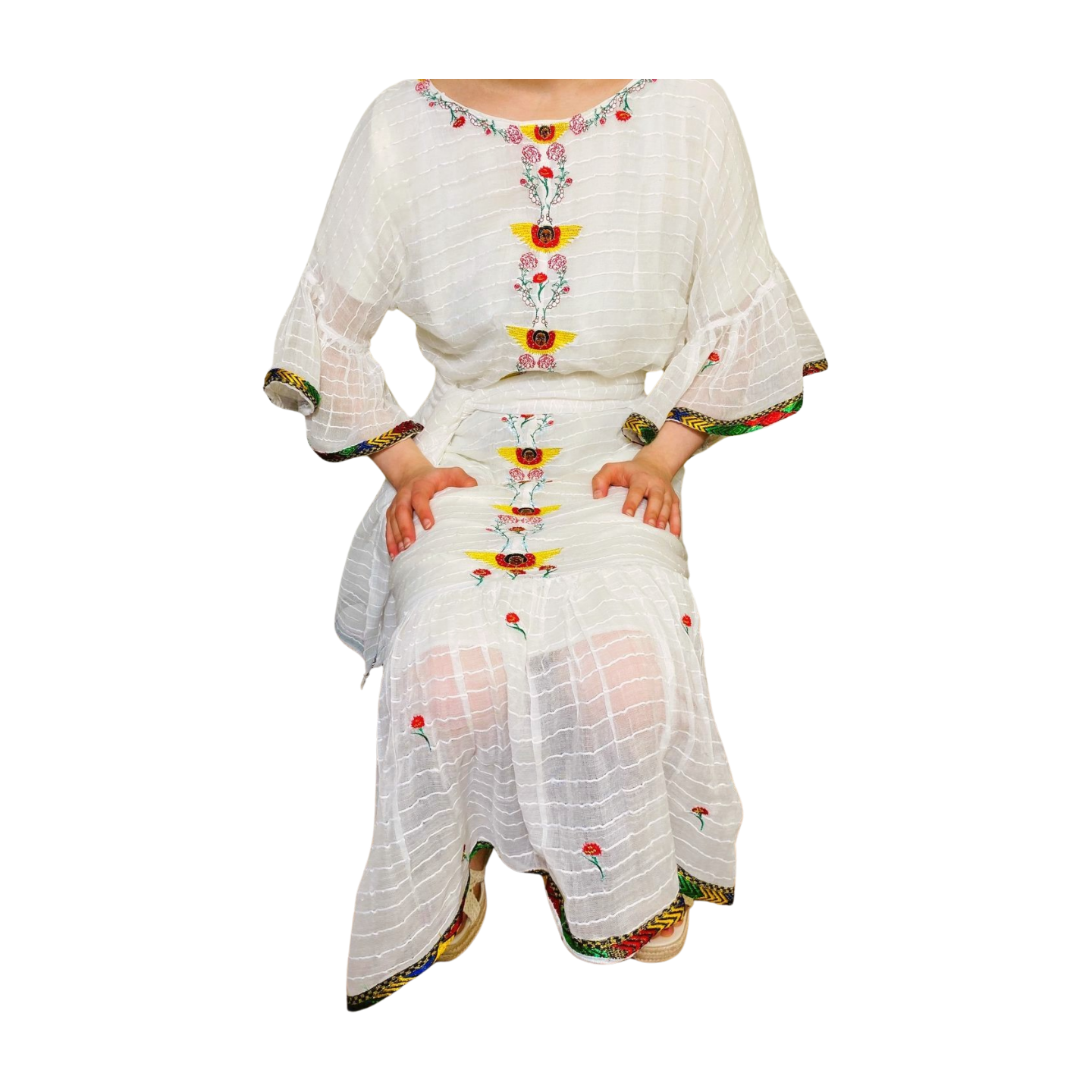 Angels Habesha Kemis(ሀበሻ ቀሚስ ሺሪሚሪ መለአክት ) Handmade
