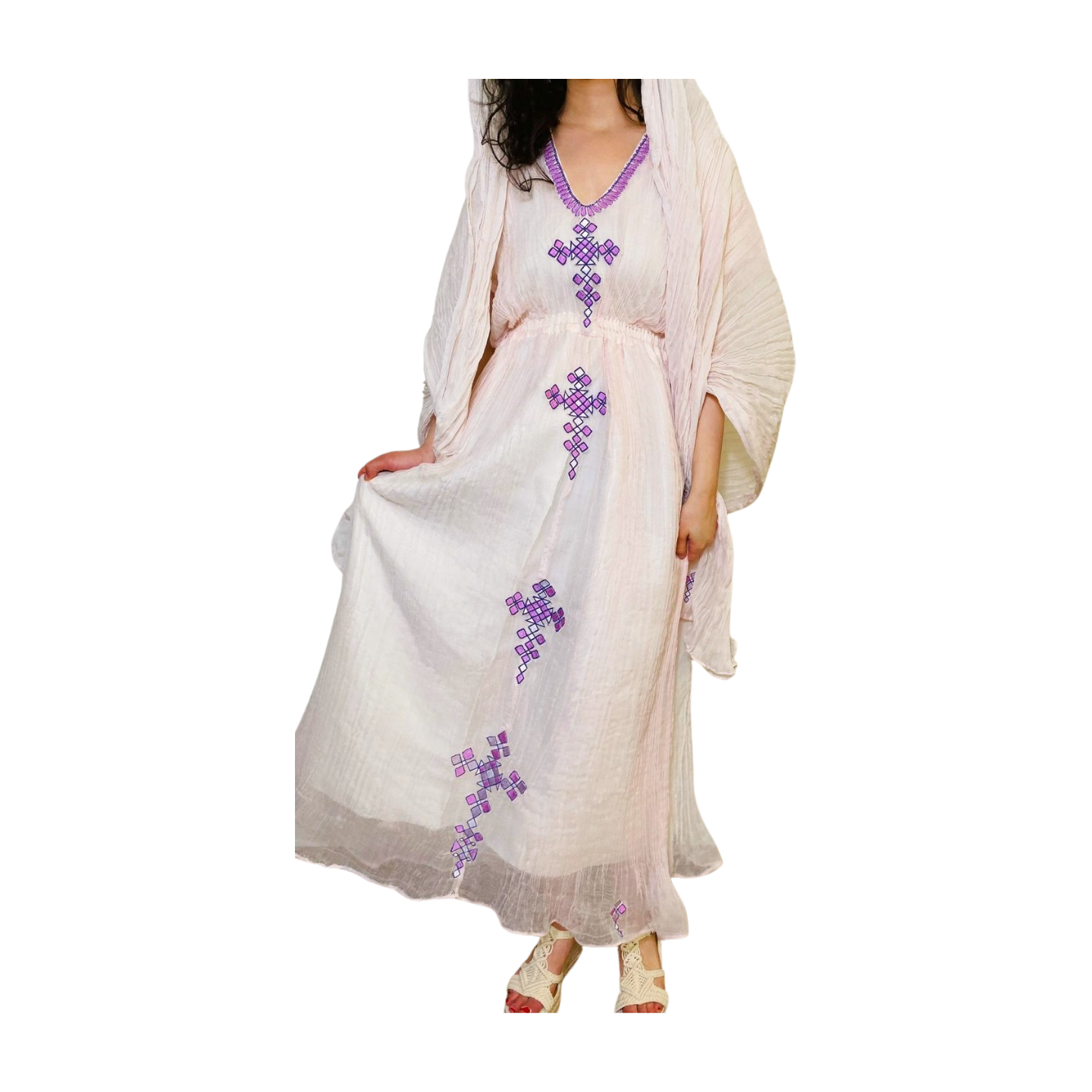 Habesha Kemis(ሀበሻ ቀሚስ) መነን Handmade