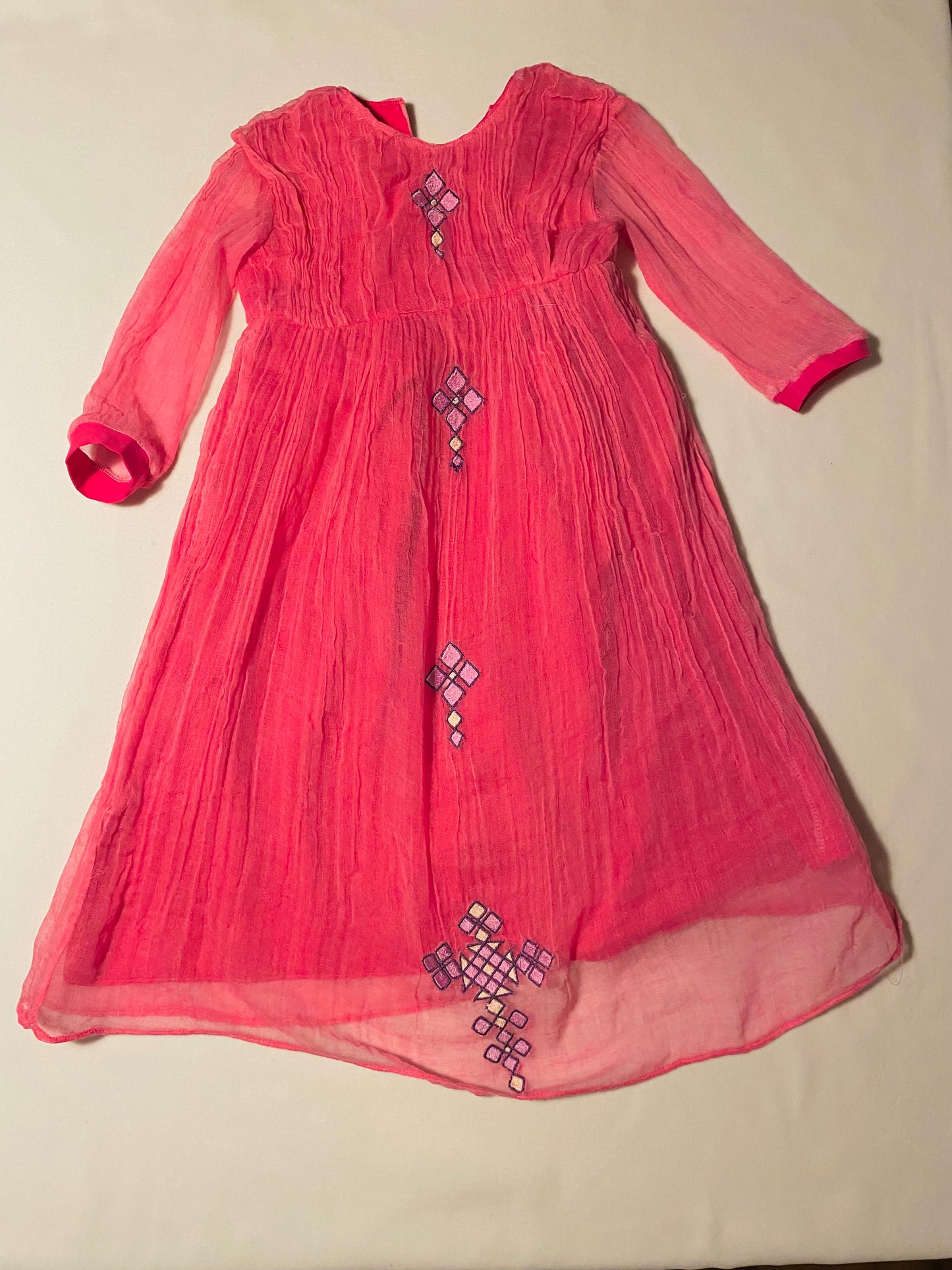 Habesha Kemis vintage pink (Girl's Dress)