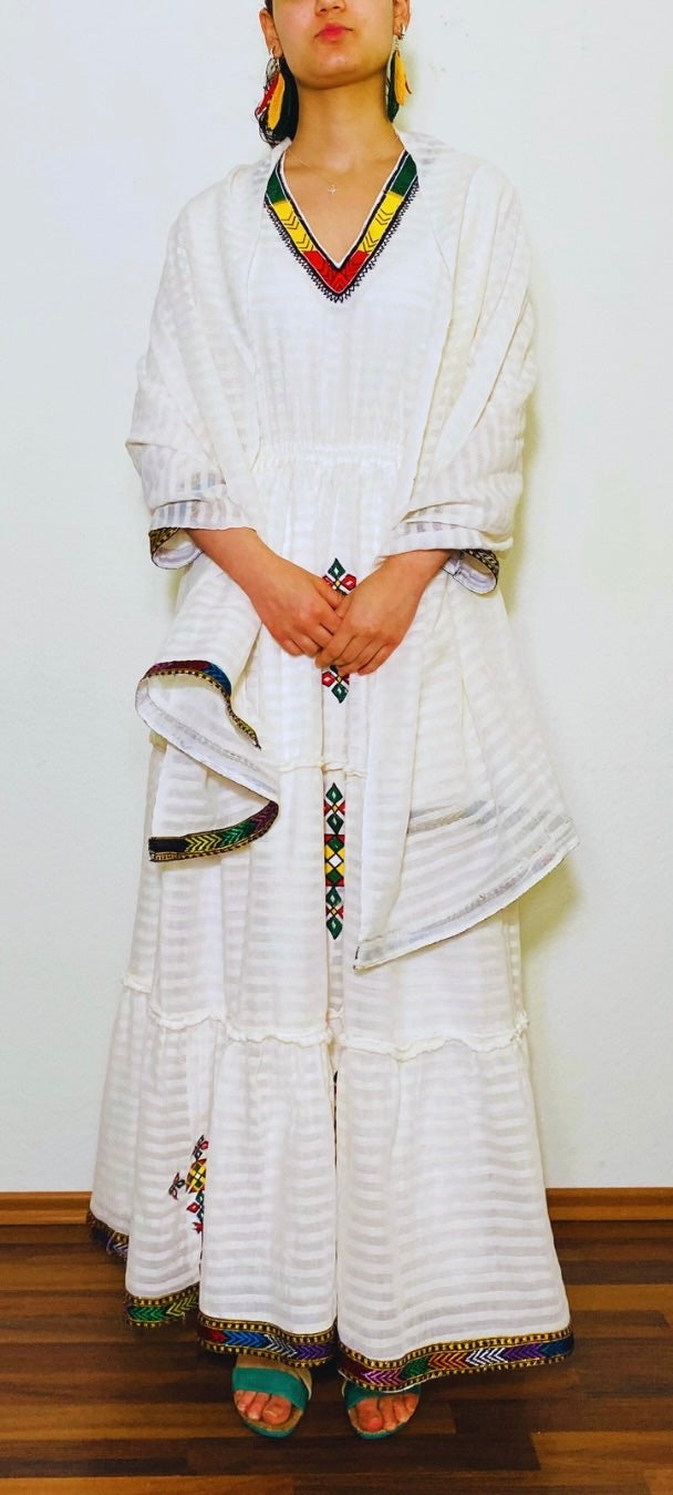 Shiri-Miri (ሺሪ-ሚሪ) Habesha Kemis Dress