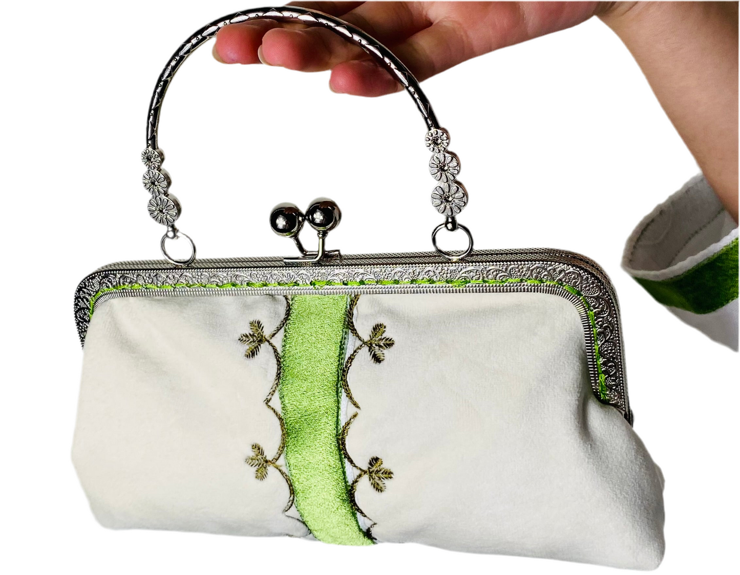 Clutch Bag green and olive green