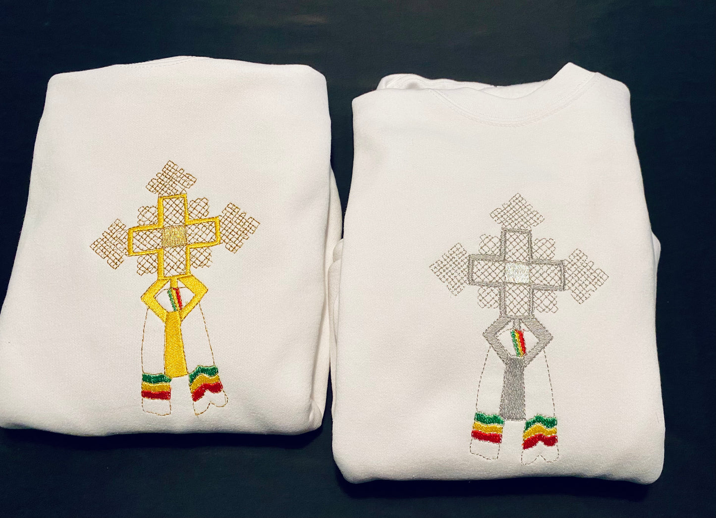 Embroidered Cross Sweatshirt