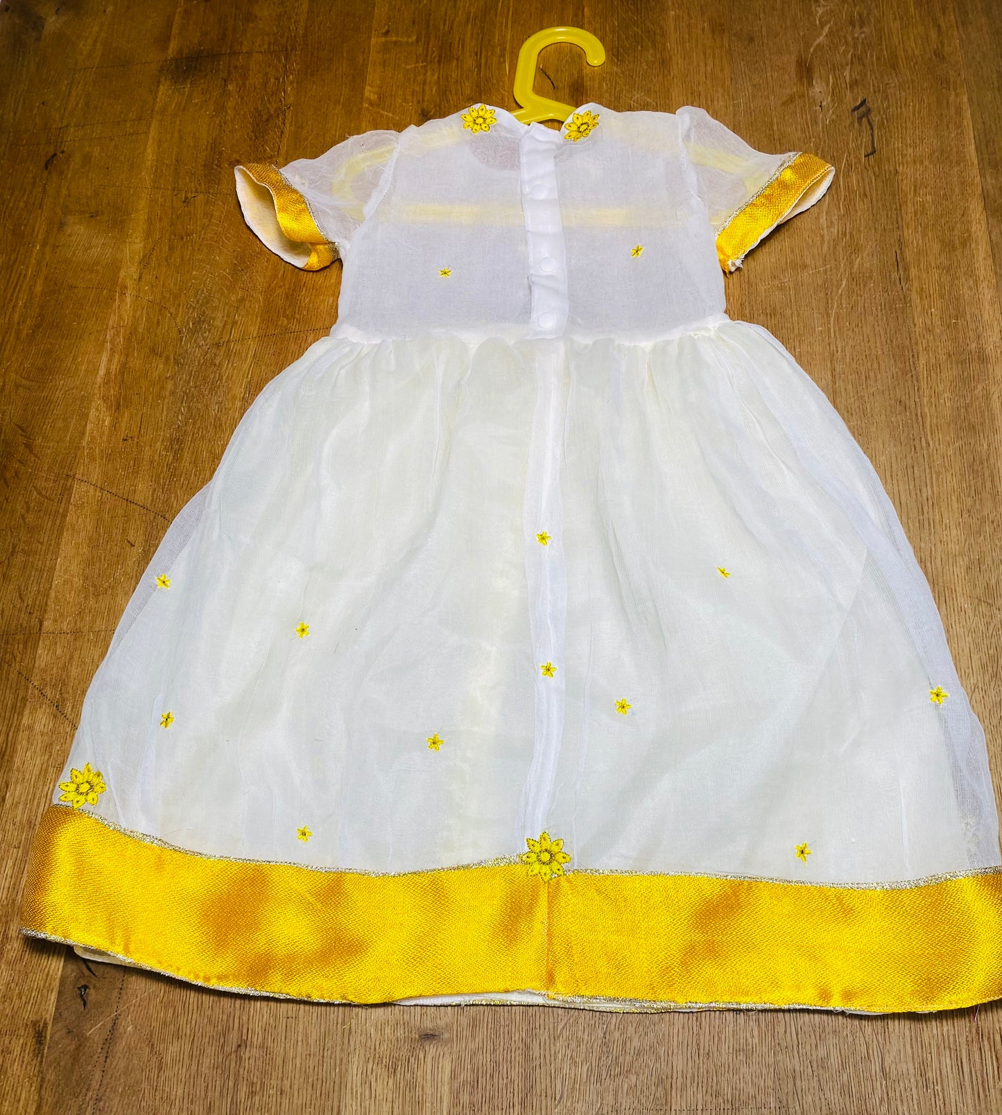 Girlls Addey Abeba flowers dress (Habesha Kemis)with matching Netela (Scarf)
