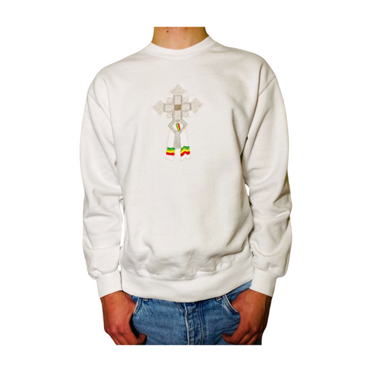 Embroidered Cross Sweatshirt