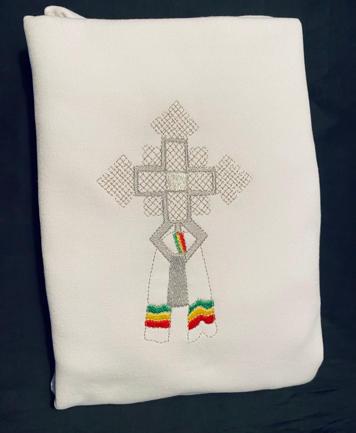 Embroidered Cross Sweatshirt