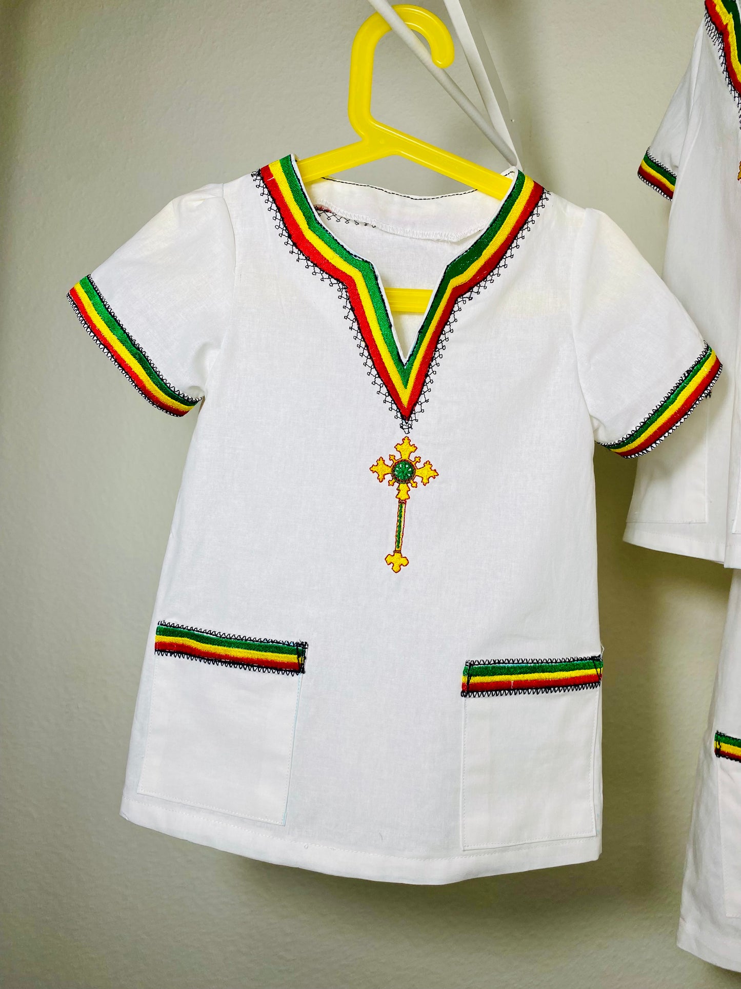 handmade Tunic Shirt embroidered ( የተጠለፈ ሸሚዝ)