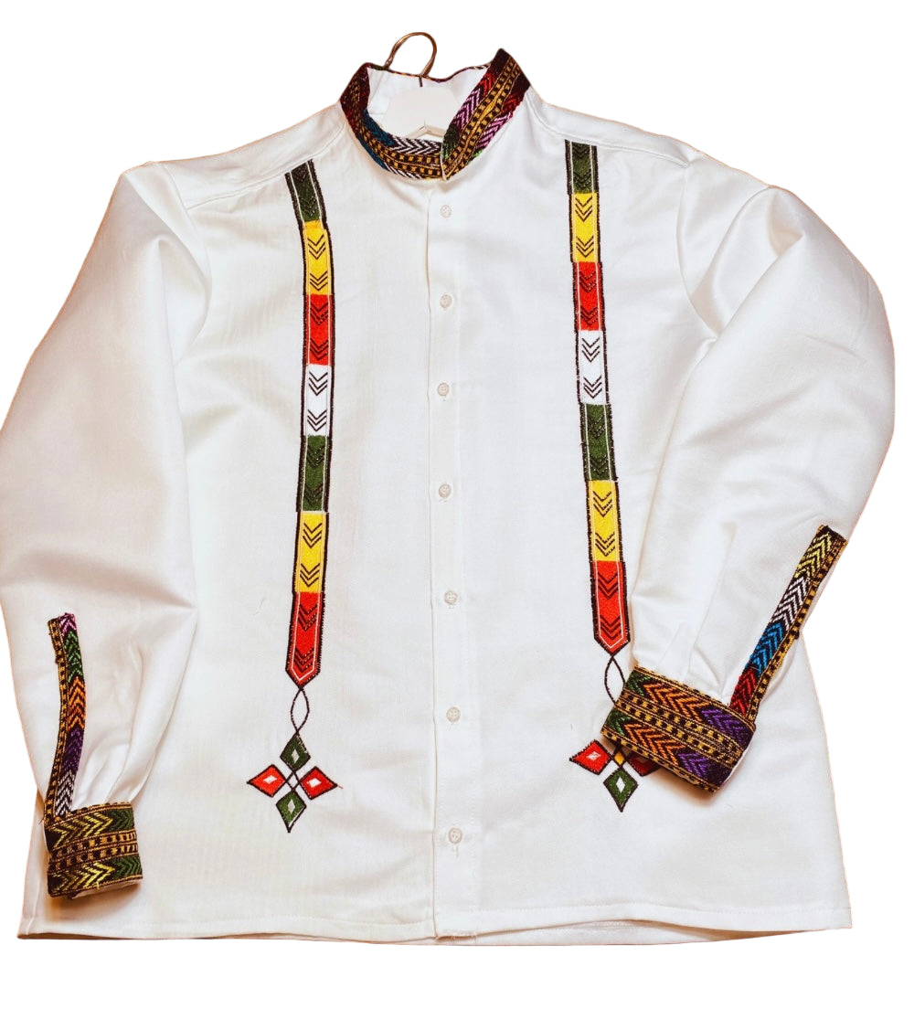 Habesha Men’s Shirt embroidered with crosses