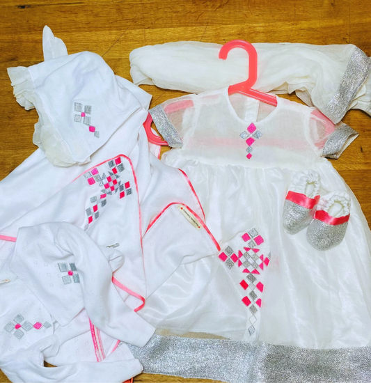 Ethiopian traditional girls christening  outfit