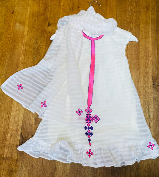 Girls dress Habesha Kemis shirt-Miri