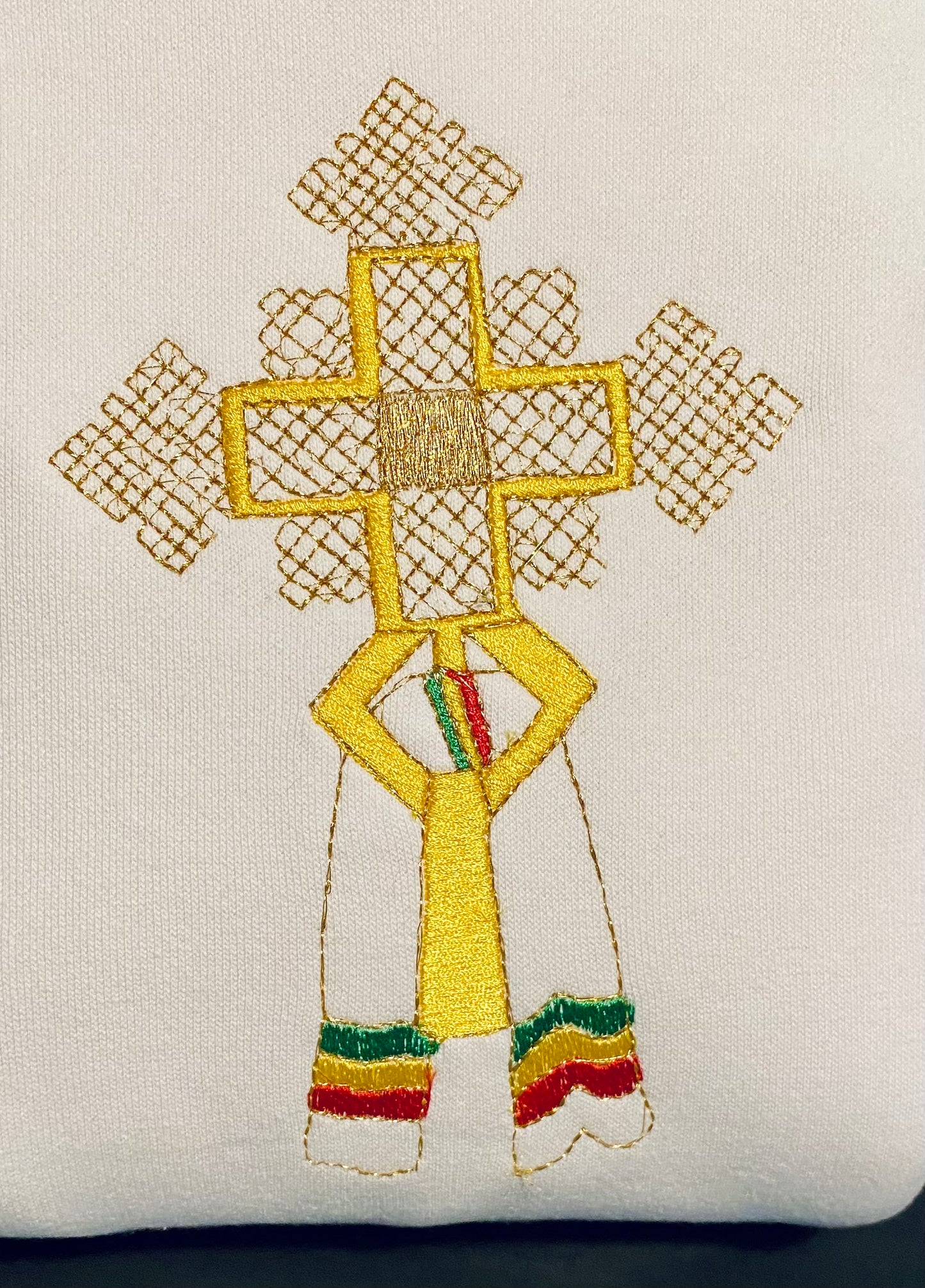 Embroidered Cross Sweatshirt