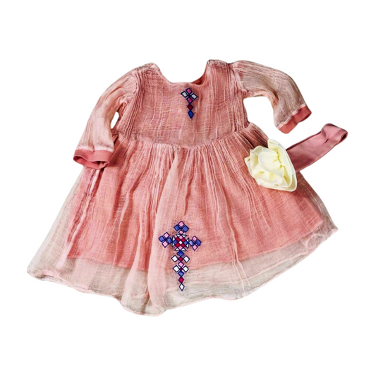 Habesha Kemis vintage pink (Girl's Dress)